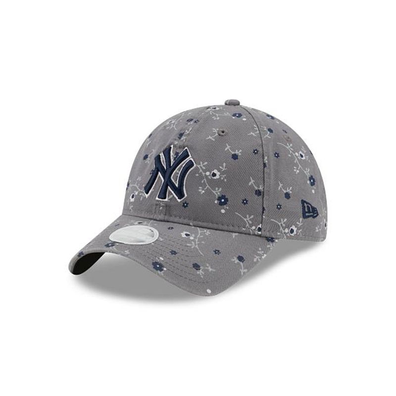 MLB New York Yankees Womens Blossom 9Twenty Adjustable (GWX1304) - Grey New Era Caps